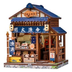 Figurine Model Kit Miniature House Fukuoka Mentaiko Kitchen 11 x 9 cm
