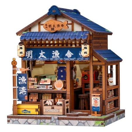 Figurine Model Kit Miniature House Fukuoka Mentaiko Kitchen 11 x 9 cm
