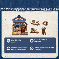 Figurine Model Kit Miniature House Fukuoka Mentaiko Kitchen 11 x 9 cm