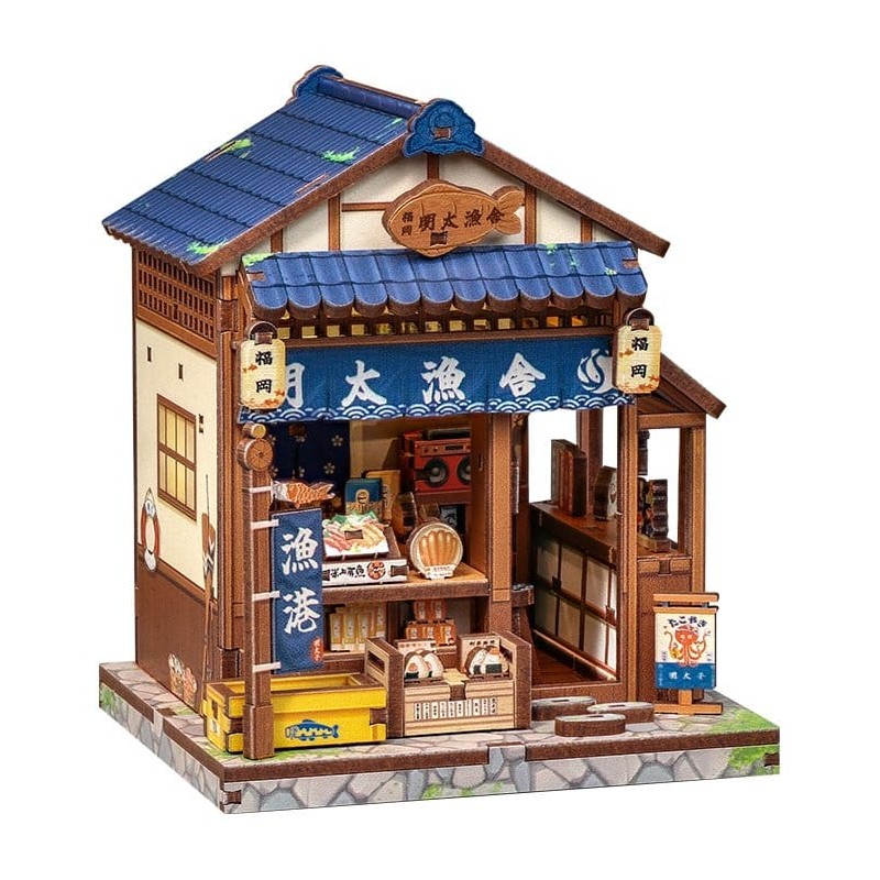 Figurine Model Kit Miniature House Fukuoka Mentaiko Kitchen 11 x 9 cm