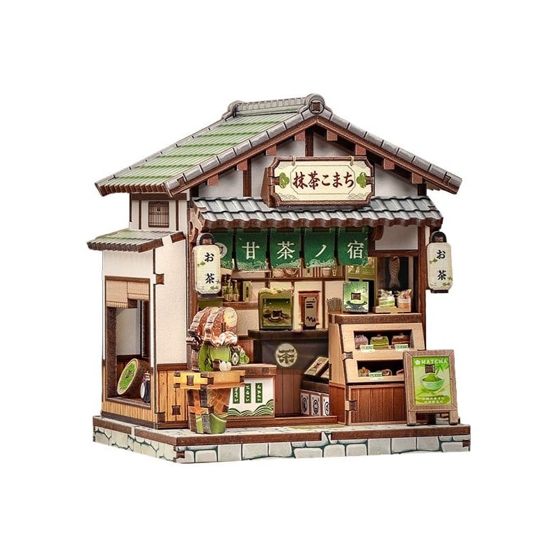 Figurine Model Kit Miniature House Kyoto Matcha Cottage 11 x 9 cm