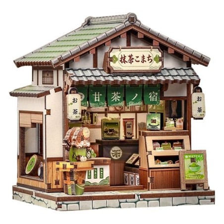 Figurine Model Kit Miniature House Kyoto Matcha Cottage 11 x 9 cm