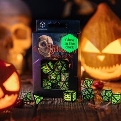 Q-Workshop - Dice Set (7 Dés) - Halloween Pumpkin - Jack O’Lantern | 5907699496327