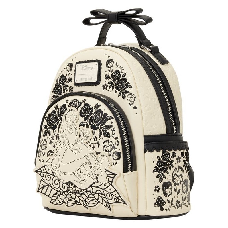 Alice in Wonderland Geborduurde Bloemen Mini Rugzak