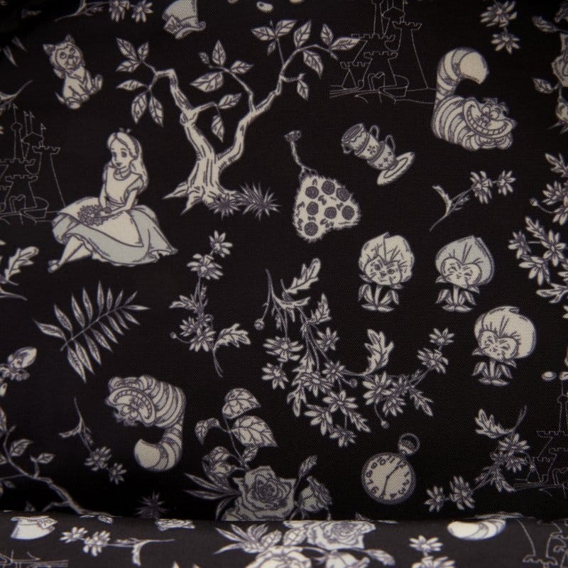 Alice in Wonderland Geborduurde Bloemen Mini Rugzak