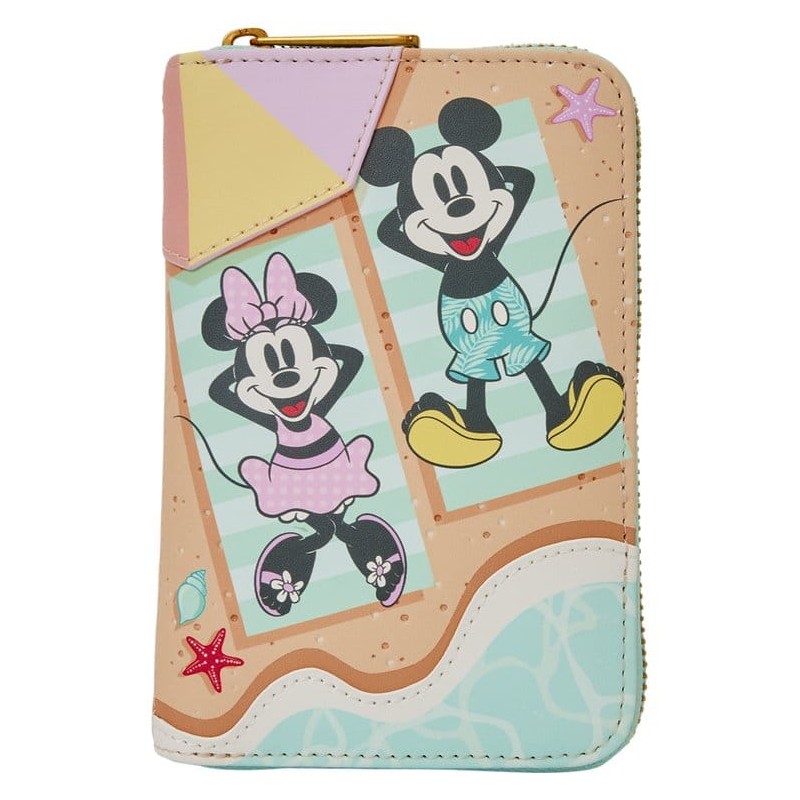 Mickey & Minnie Beach Fun Zip Around Wallet