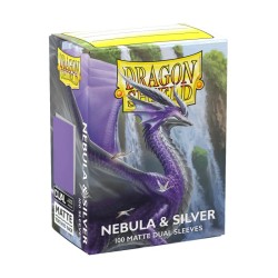 Dragon Shield Dual Matte Sleeves - Nebula & Silver (100 Sleeves)