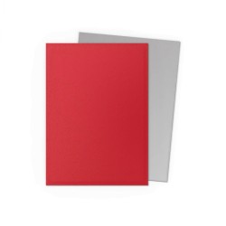 Dragon Shield Dual Matte Sleeves - Crimson & Silver (100 Sleeves)