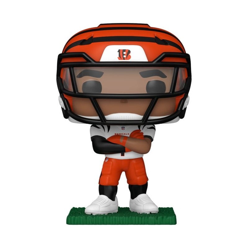 NFL POP! Vinyl Figure : Bengals- Ja'Marr Chase (clear visor) 9 cm