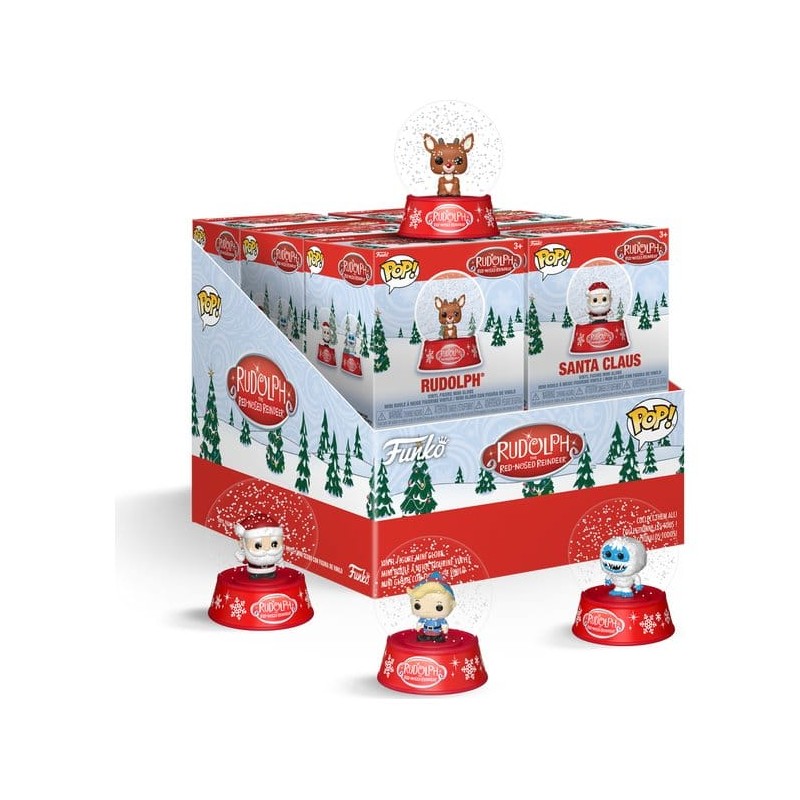 Rudolph the Red-Nosed Reindeer Mystery Minis Snow Globes 12 pc 5 cm Blind Box Display (12)
