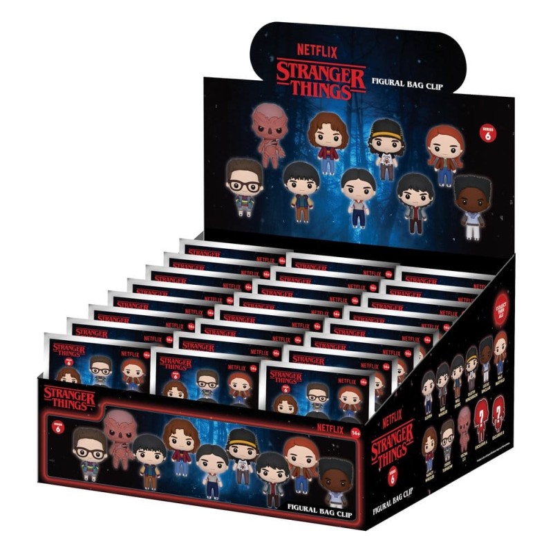 Stranger Things 5 3D porte-clés en PVC série 6 Blind Bag Display (24)