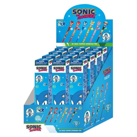 Sonic 3D Head Topper stylo rotatif présentoir (12)