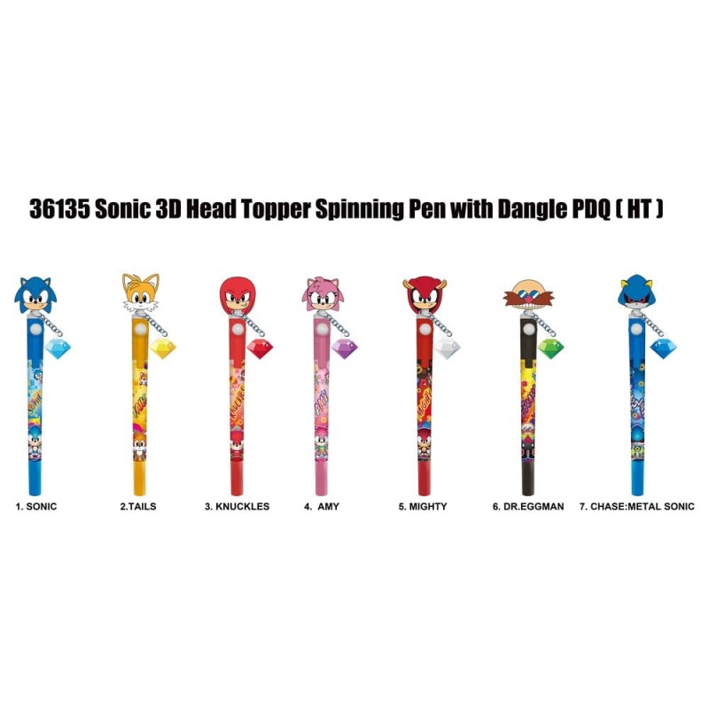 Sonic 3D Head Topper Spinning Pen Display (12)