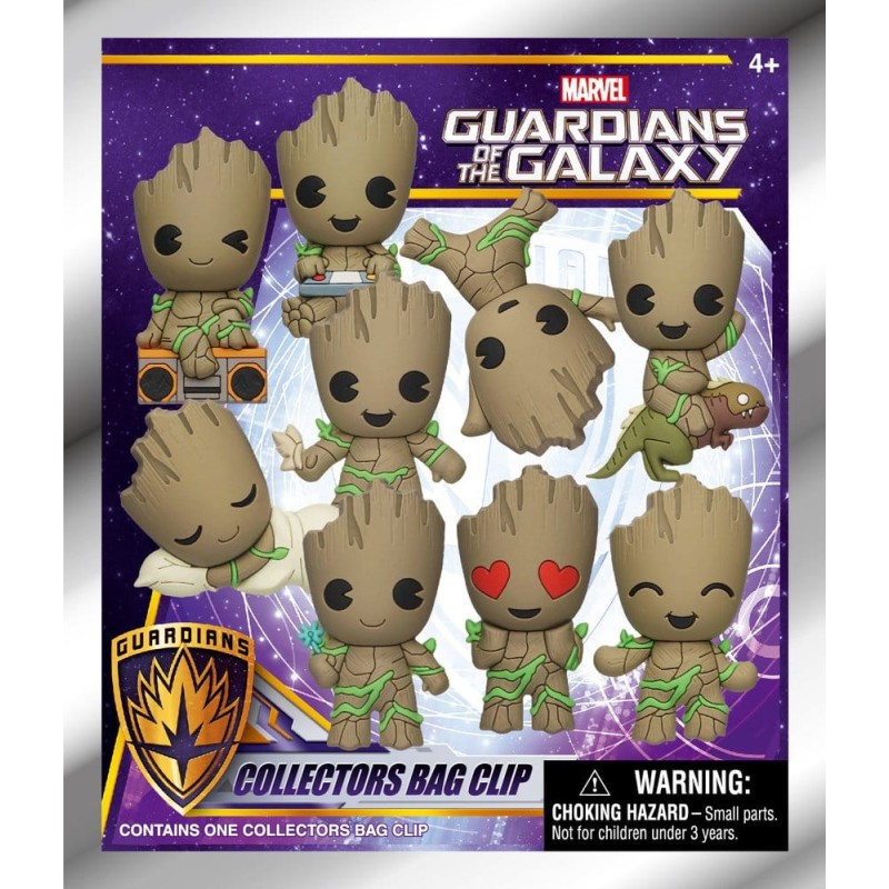 Marvel Groot 3D porte-clés en PVC série 1 Blind Bag Display (24)