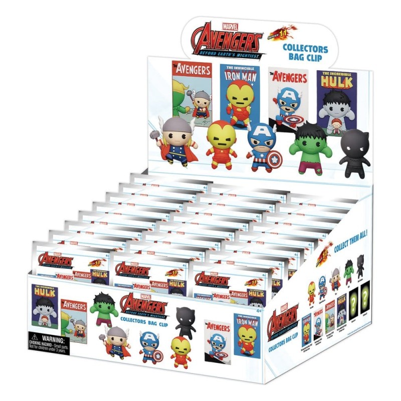 Marvel 3D porte-clés en PVC série 1 Avengers 60th Comic Covers Blind Bag Display (24)