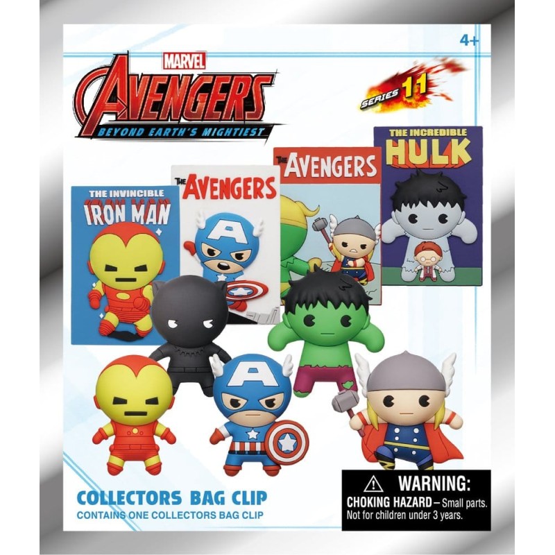 Marvel 3D porte-clés en PVC série 1 Avengers 60th Comic Covers Blind Bag Display (24)