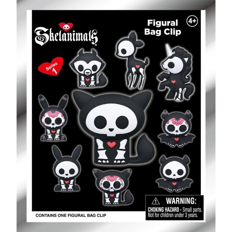 Skelanimals 3D porte-clés en PVC série 1 Blind Bag Display (24)