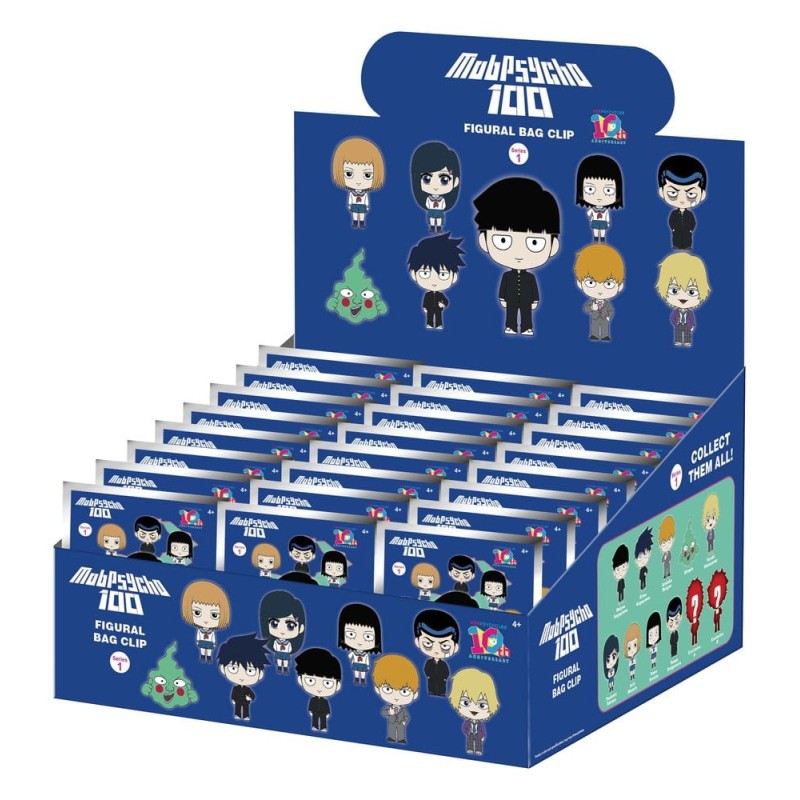Mob Psycho 100 3D PVC Bag Clips Series 1 Blind Bag Display (24)