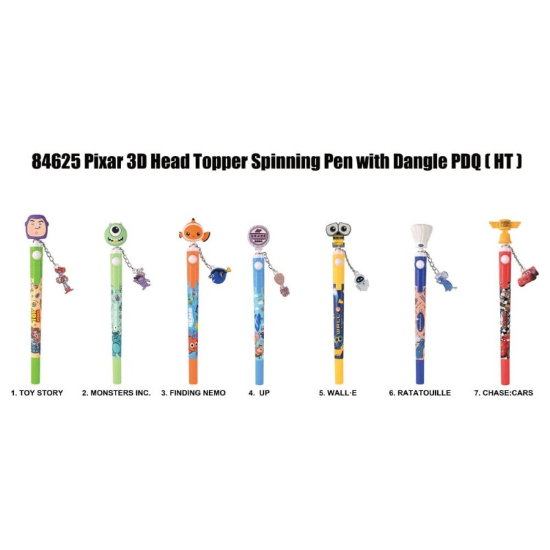 Pixar 3D Head Topper Stylo Rotatif Présentoir (12)
