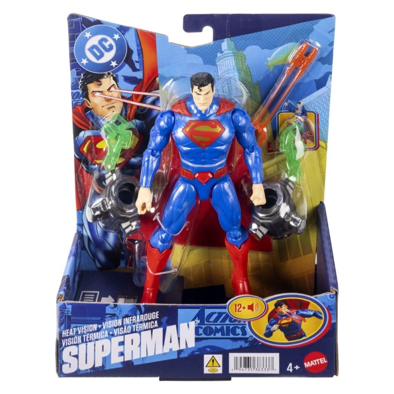 DC Premier Action Figure with Sound & Light Heat Vision Superman 16 cm