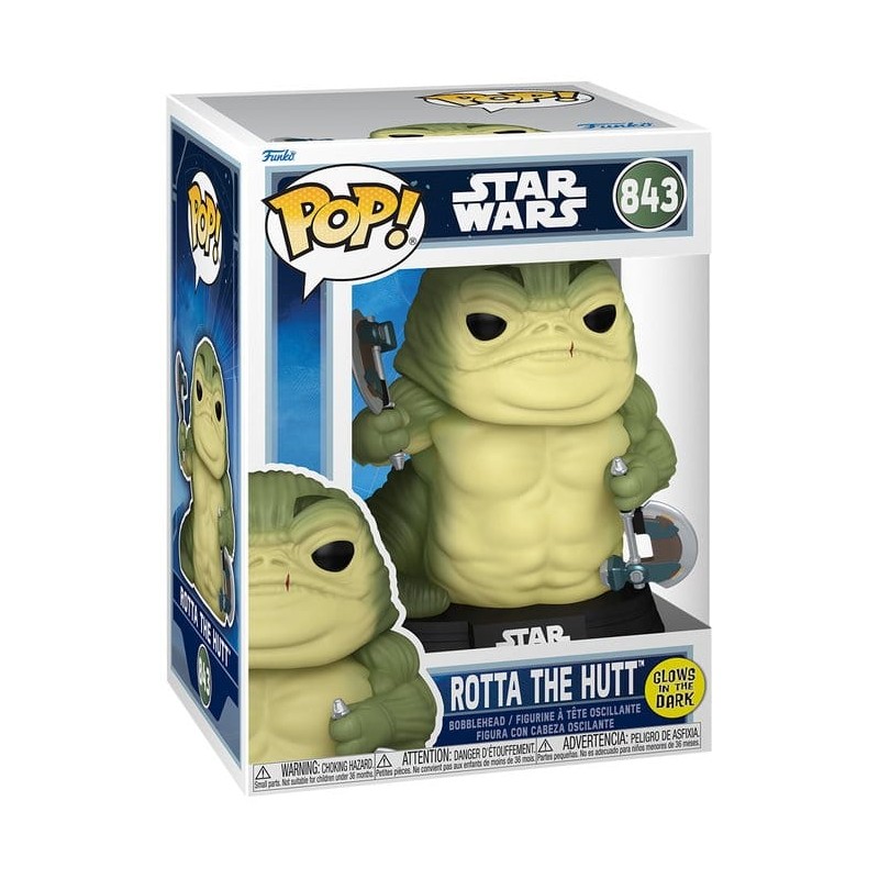 Star Wars: The Mandalorian and Grogu POP! Vinyl Figure Rotta the Hutt (Glow) 9 cm