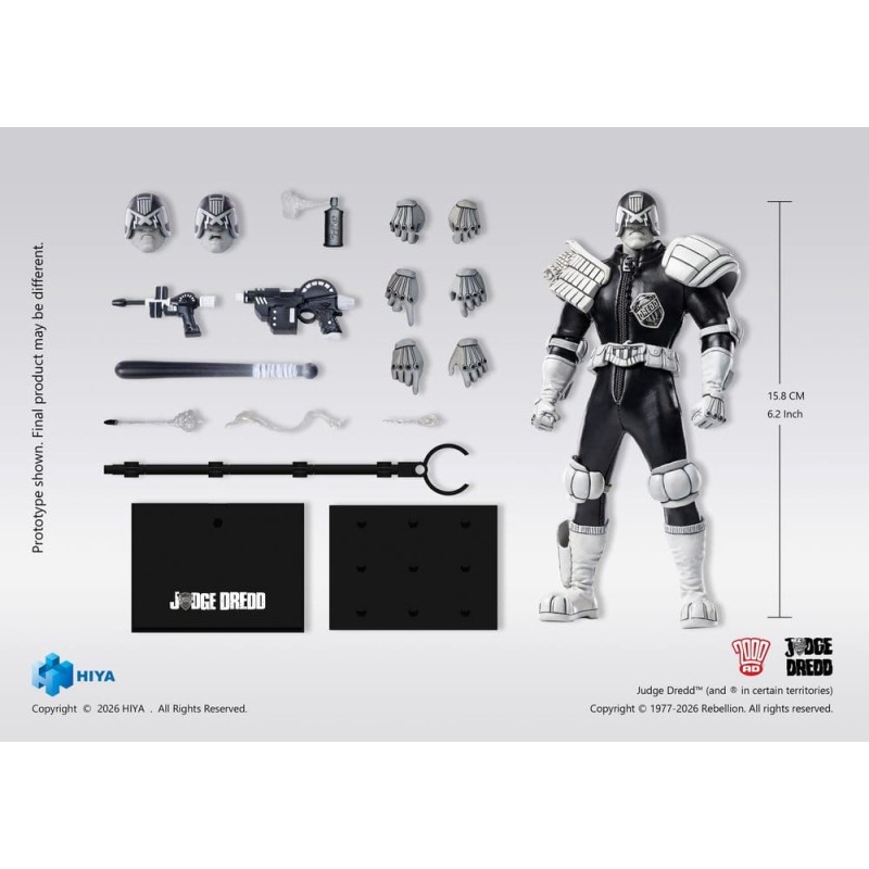 Judge Dredd Exquisite Super figurine 1/12 Judge Dredd Black & White Ver. 15 cm