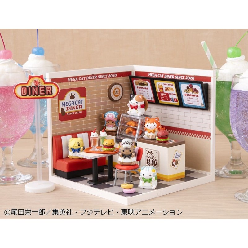 One Piece Blind Box présentoir figurines mini Mega Cat Project NyanPieceNyan! Diner! 3 cm (6)