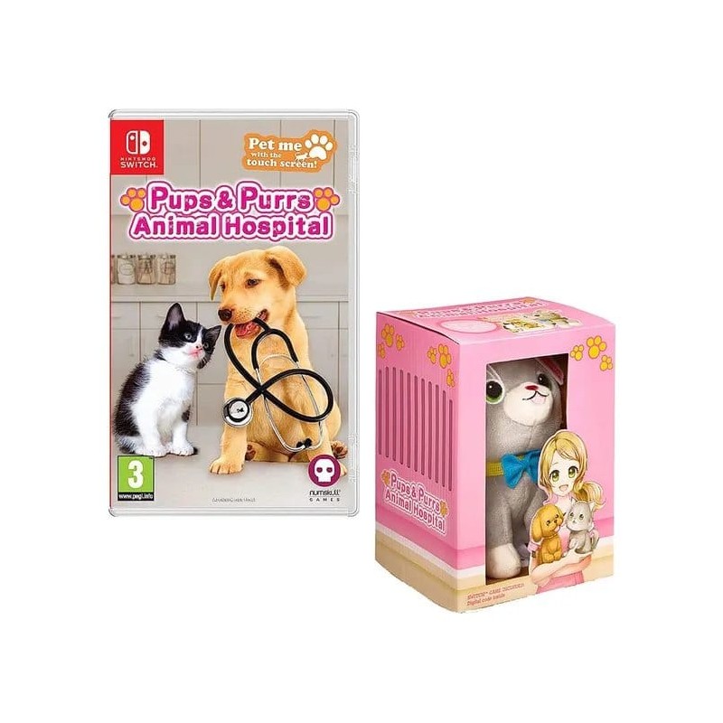 Pups & Purrs Animal Hospital Videogame with plush figure Cat