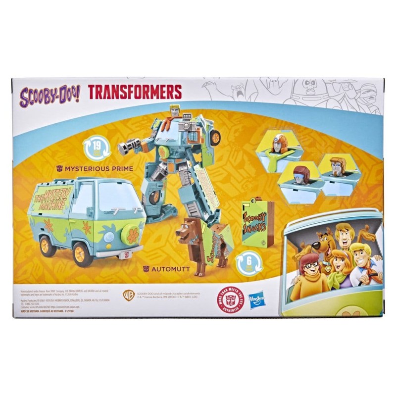Transformers x Scooby-Doo pack 2 figurines Mysterious Prime & Automutt 15 cm