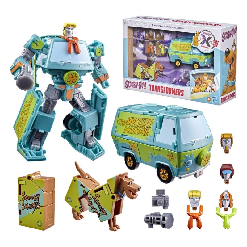 Transformers x Scooby-Doo pack 2 figurines Mysterious Prime & Automutt 15 cm