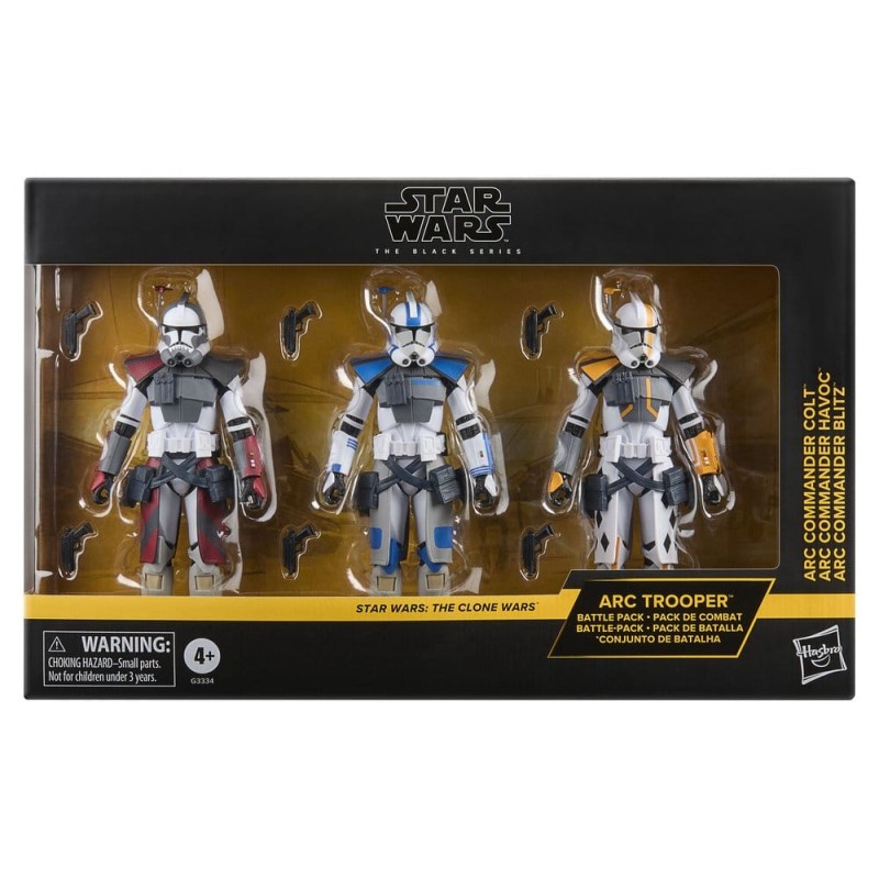 Star Wars: The Clone Wars Black Series pack 3 figurines ARC Trooper Havoc, Colt & Blitz 15 cm
