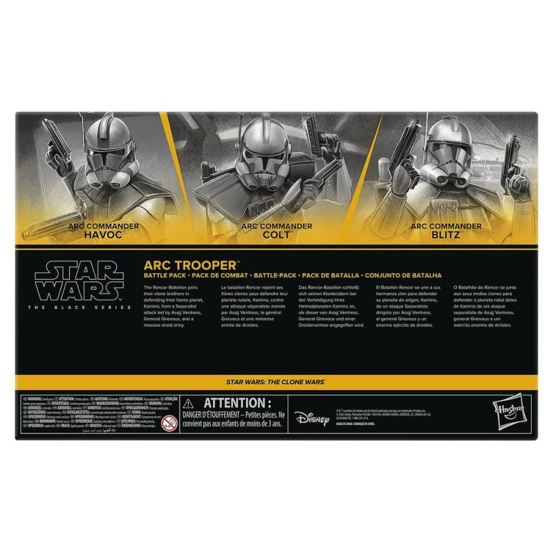 Star Wars: The Clone Wars Black Series pack 3 figurines ARC Trooper Havoc, Colt & Blitz 15 cm
