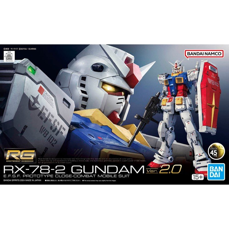 Gundam - Bouwmodell MG 1/100 - RX-78-2 Gundam Ver.2.0 | 4573102671554