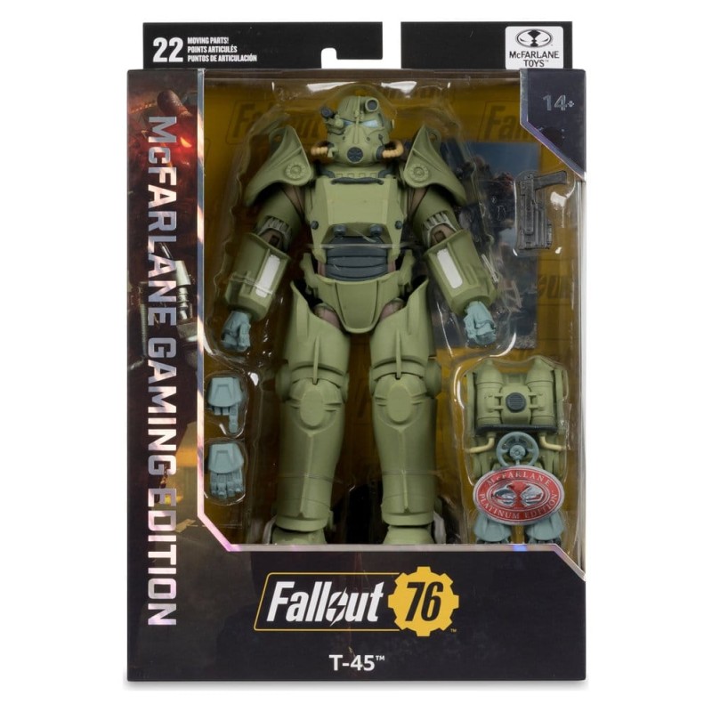 Fallout 76 Gaming Edition figurine T-45 Military Armor (Red Platinum Edition) 20 cm