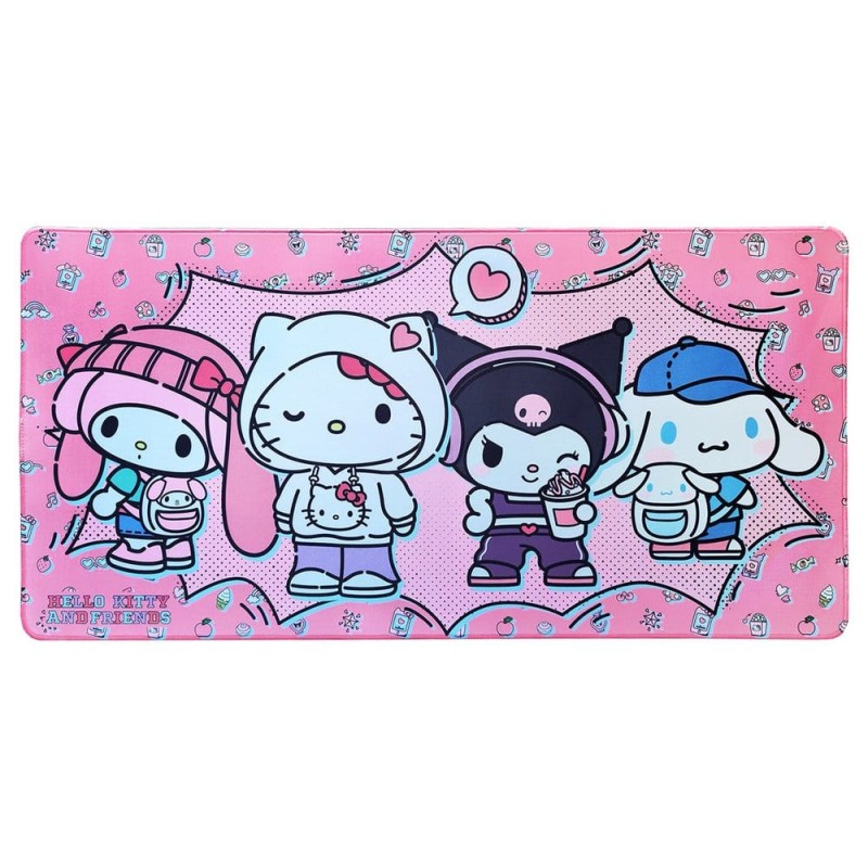 Sanrio XXL tapis de souris Pink Black Party Series Hello Kitty & Friends Pop