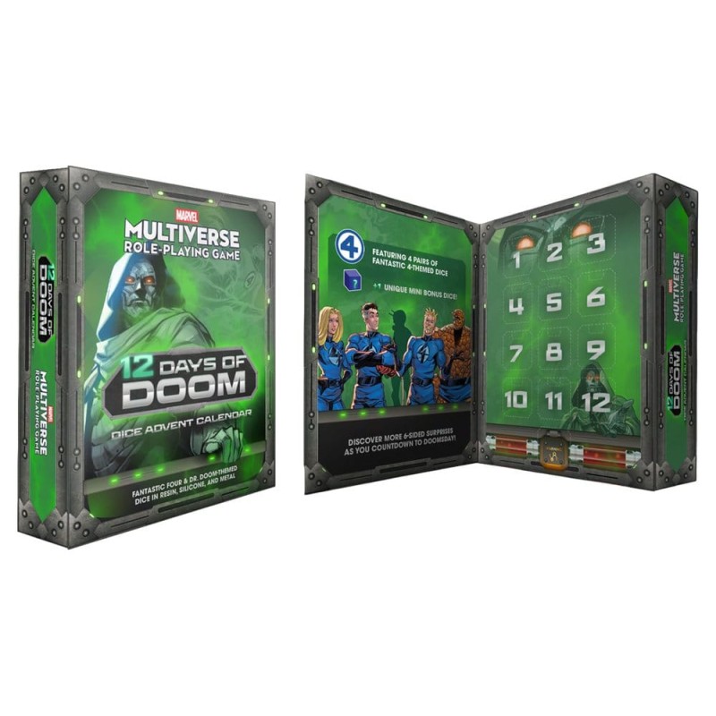 Marvel Multiverse RPG calendrier de l'avent 12 Days of Doom Dice