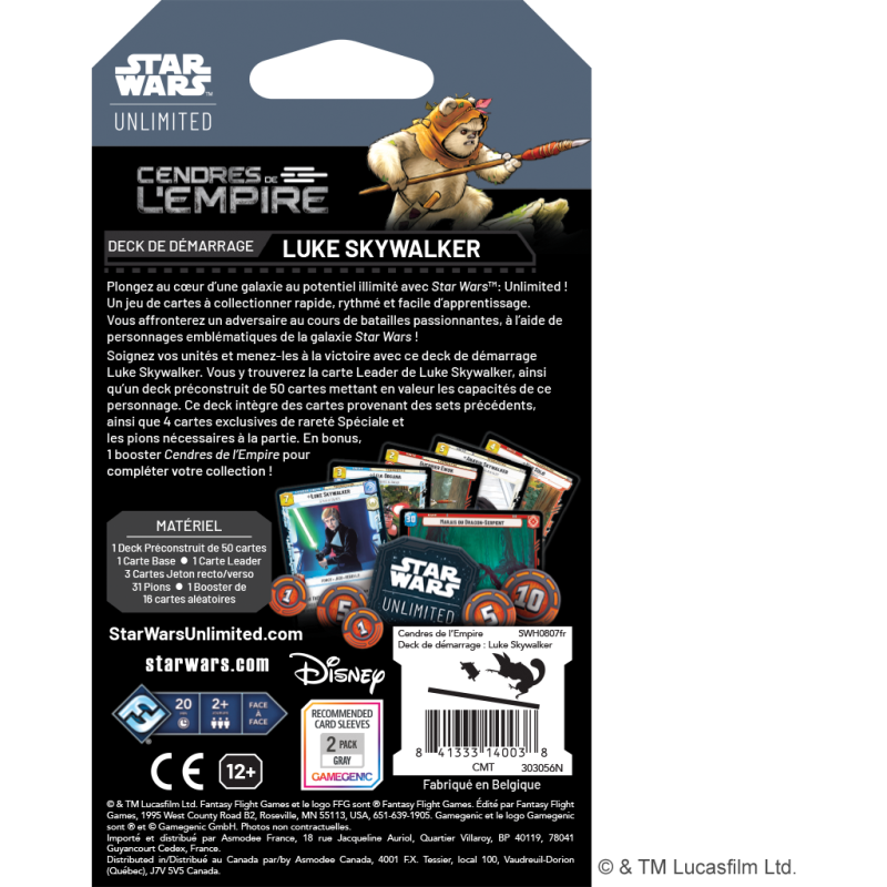 Star Wars Unlimited: Ashes of the Empire - Starter Deck: Luke Skywalker (FR)