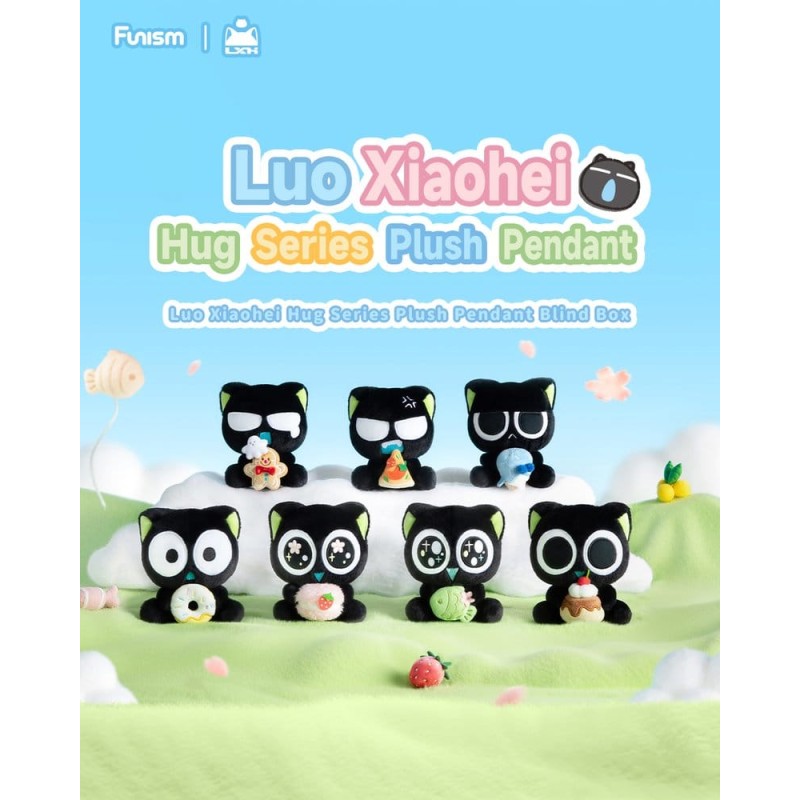 Luo Xiaohei Hug Series Plush Keyring Blind Box Display (6)