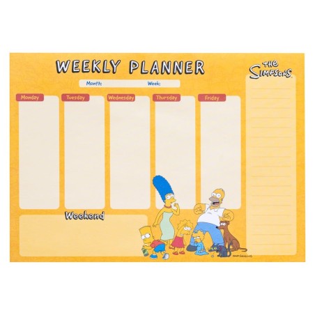 The Simpsons Weekly Planner A4