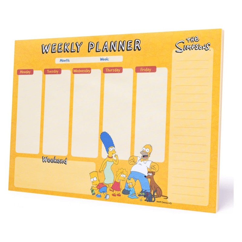 Les Simpson planificateur hebdomadaire A4