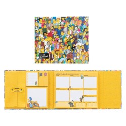 Les Simpson planificateur semainier avec notes adhésives 19 x 17 cm