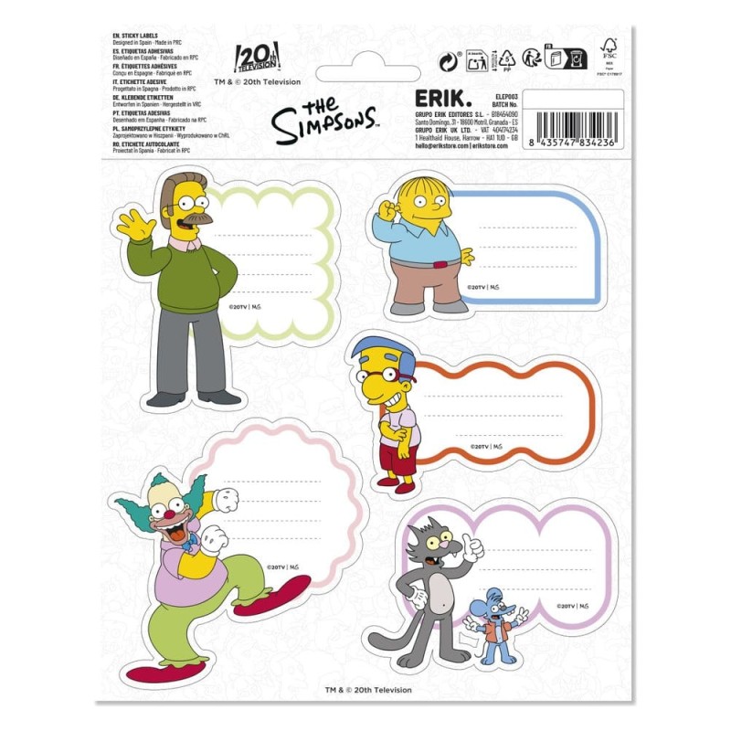 Les Simpson Étiquettes Autocollantes Premium (10)