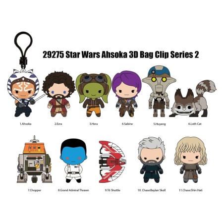 Star Wars Ahsoka 3D PVC Bag Clips Series 2 Blind Bag Display (24)