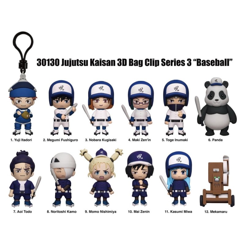 Jujutsu Kaisen présentoir porte-clés 3D en PVC série 3 Blind Bag (24)