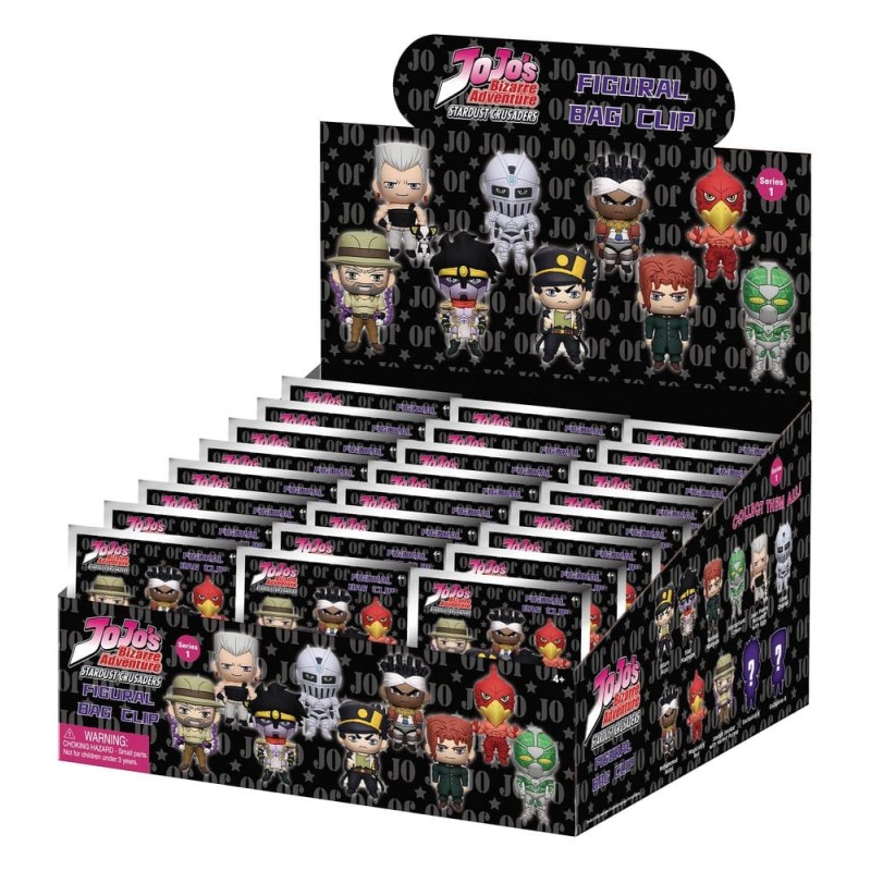 JoJo's Bizarre Adventure 3D PVC Bag Clips Series 1 Blind Bag Display (24)