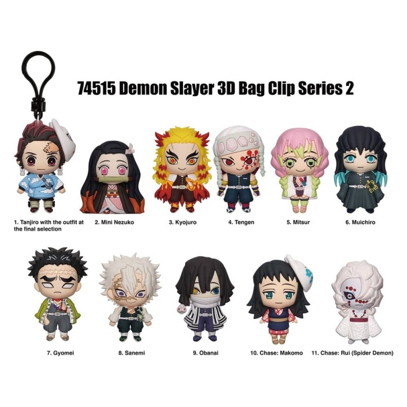 Demon Slayer: Kimetsu no Yaiba PVC Bag Clips Series 2 Display (24)