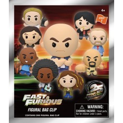 Fast & Furious 25th Anniversary 3D PVC Bag Clips Series 1 Blind Bag Display (24)