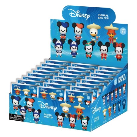 Mickey & Minnie Around the World 3D PVC Bag Clips Series 1 Blind Bag Display (24)