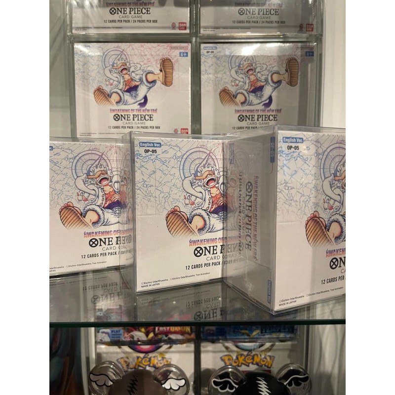 Pack 5 boîtes de protection en PET pour One Piece Booster Box (Anglais, OPP 4-6) 12 x 6 x 15 cm