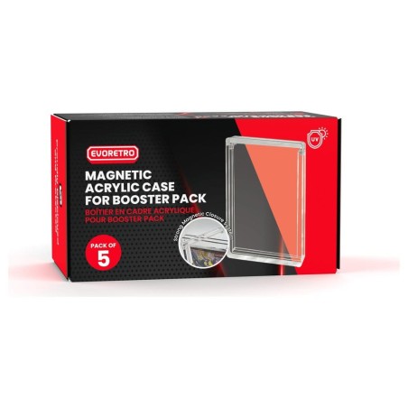Evoretro Pack 5 présentoir vitrine en acrylique pour Booster Packs
